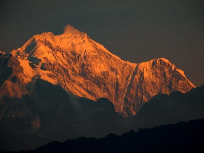 view of kanchenjunga from north bengal