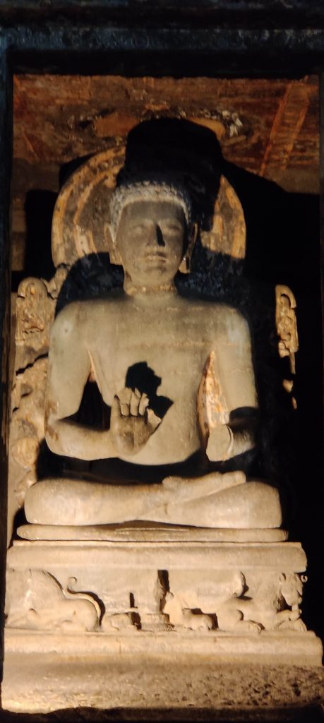 Buddha statue in cave